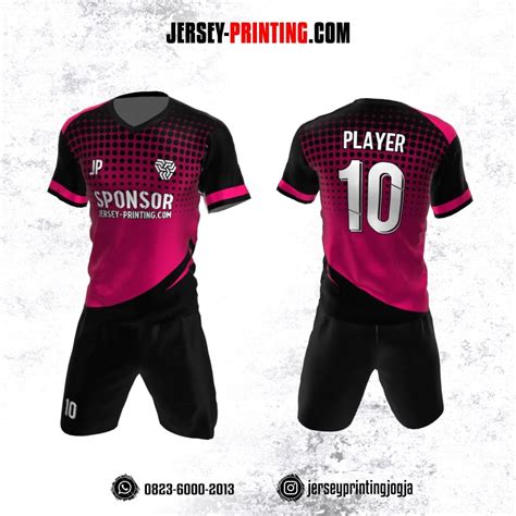 jersey futsal warna pink hitam