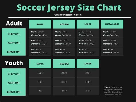 Jersey Size Youth Chart