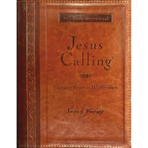 Jesus Calling Large Print Brown Leathersoft Enjoy