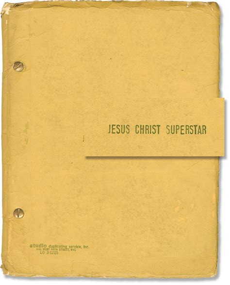 Jesus Christ Superstar Script