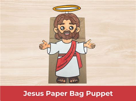 Jesus Paper Bag Puppet Template