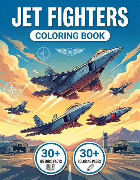 jet fighters coloring book