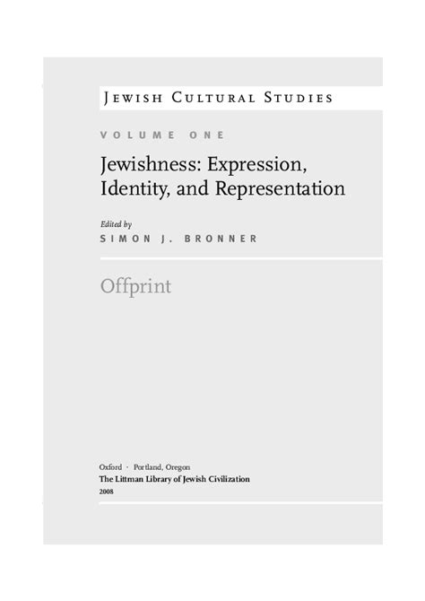 Full Download Jewishness Expression Identity And Representation 