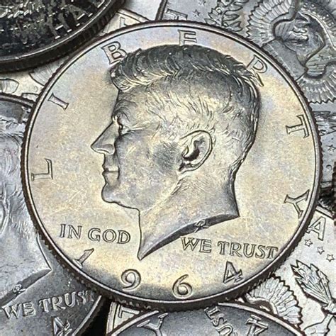 Silver Kennedy half dollars, the Franklin half dollar, and Liberty h