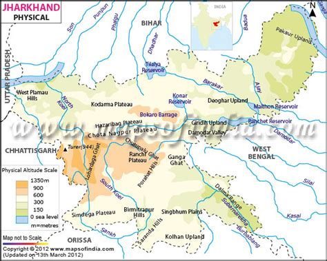 Jharkhand Physical Map