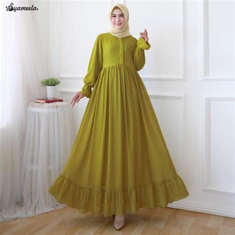 jilbab untuk baju warna lemon