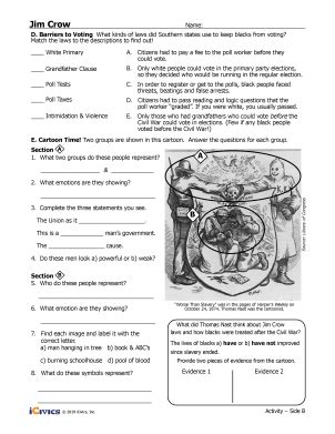 Jim Crow Icivics