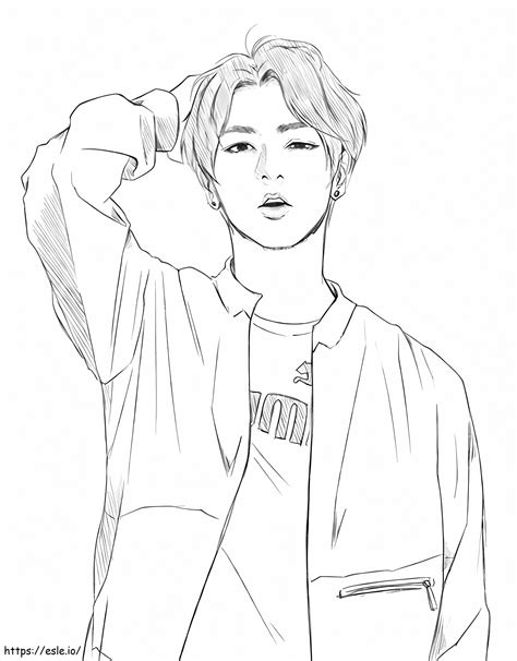 jimin libro para colorear para los ejercitos bts