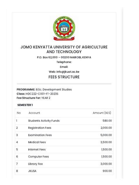 jkuat university fees structure