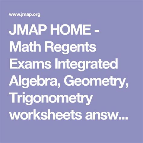 jmap integrated algebra answers