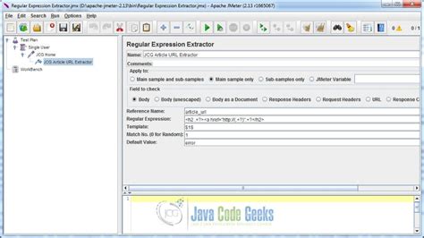 Jmeter Regular Expression Extractor