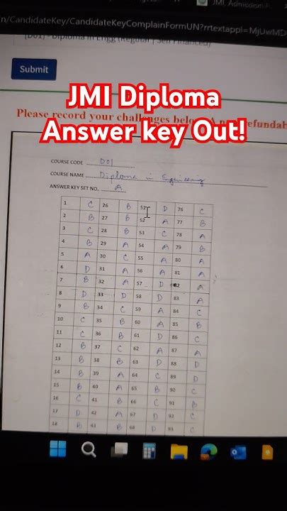 jmi diploma engg answer key 2013