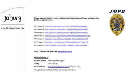 jmpd application forms for 2015