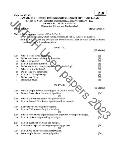 Jntuh Question Papers