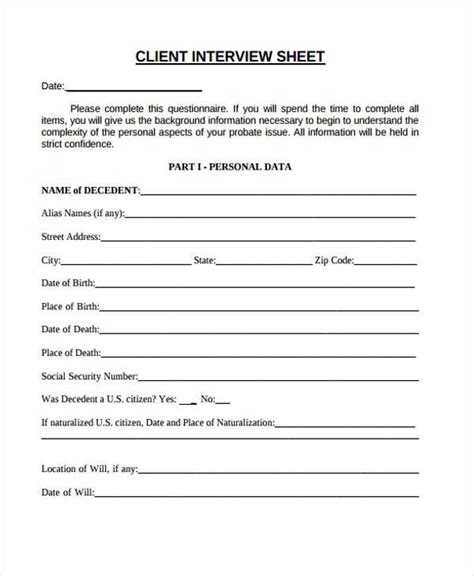job interview information sheet DriverLayer Search Engine