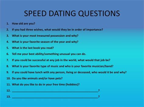 job interview speed dating questions
