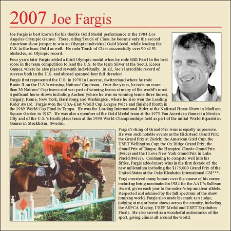 joe fargis biography