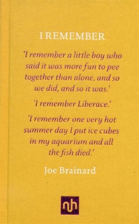 Read Online Joe Brainard I Remember 