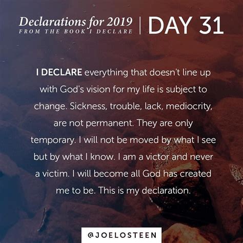 joel osteen 31 declarations