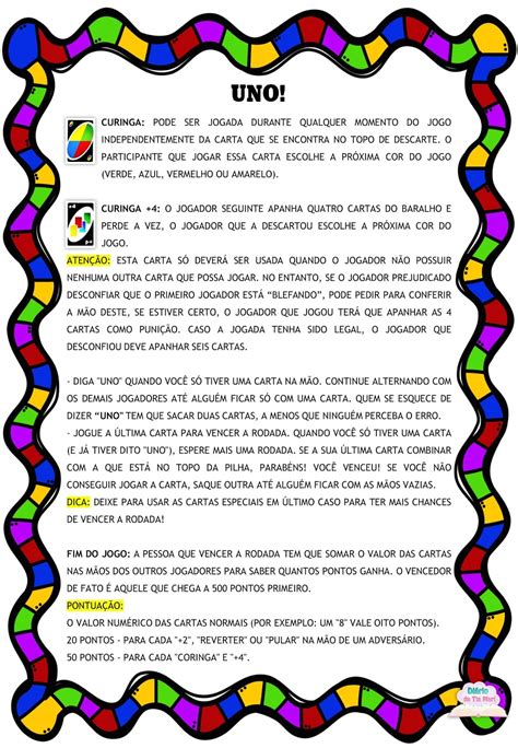 Jogo Uno Regras