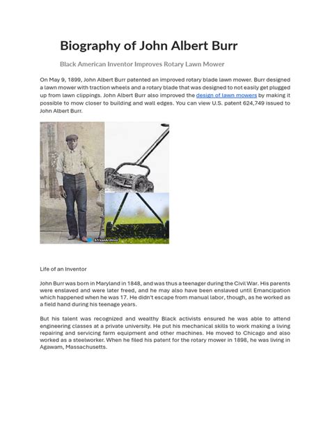 john a burr biography