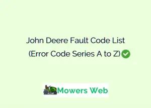 John Deere Fault Codes