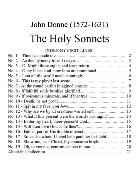 john donne holy sonnets pdf