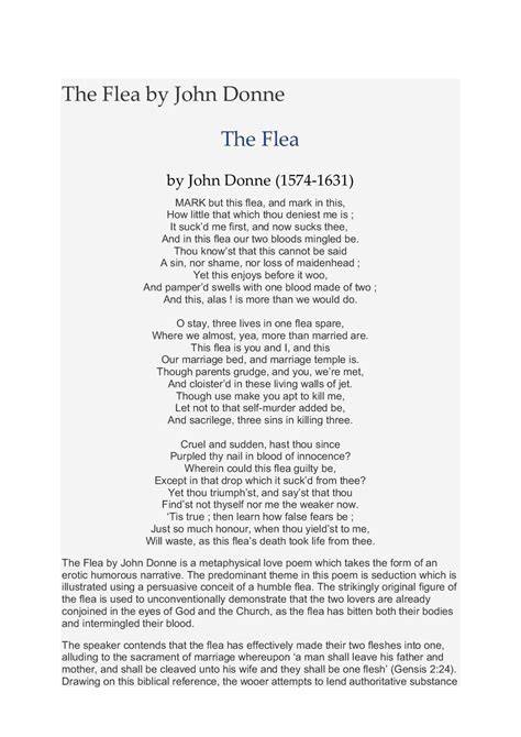 John Donne The Flea