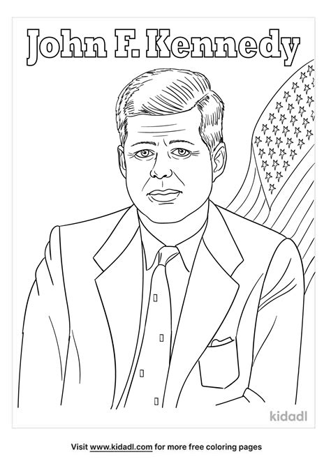 John F Kennedy Coloring Page Lessons Worksheets And John F Kennedy Coloring Pages - John F Kennedy Coloring Pages