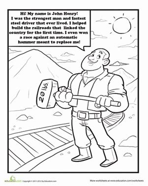 John Henry Coloring Page   Collection Of John Henry Coloring Page 31 Clipart - John Henry Coloring Page