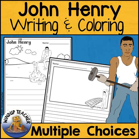 John Henry Writing Paper And Coloring Pages Made John Henry Coloring Page - John Henry Coloring Page