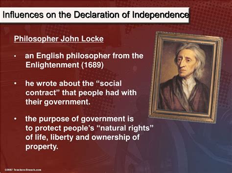 john locke declaration of independence influences