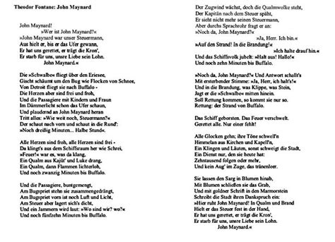 John Maynard Gedicht