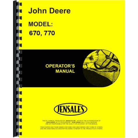 Read Online John Deere 770 D Operators Manual 