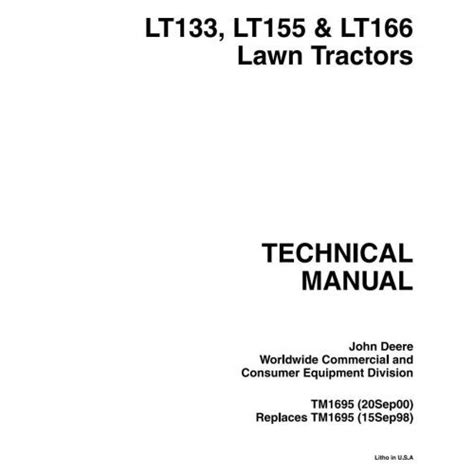 Download John Deere Technical Service Manual Tm1695 