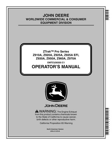 Read Online John Deere Z925A Manual 