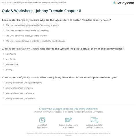 Johnny Tremain Summary Chapter 8