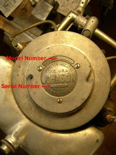 Johnson Outboard Model Number Plate