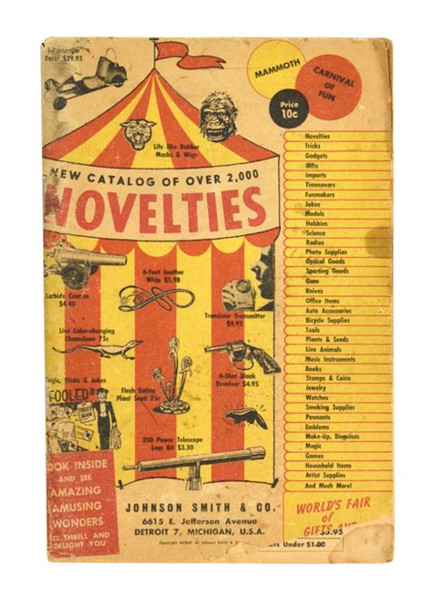 Johnson Smith Catalog Novelties