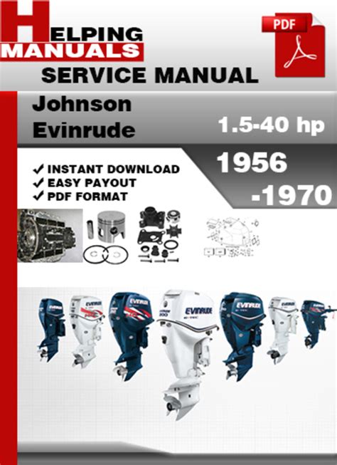 Download Johnson Evinrude 15 40 Hp 1956 1970 Factory Service 129870 Pdf 
