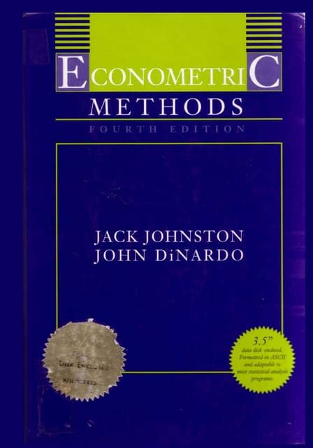 Download Johnston Ecnometric Methods Solution 