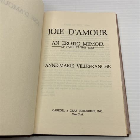 Read Joie Damour An Erotic Memoir Of Paris In The 1920S 