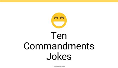 Jokes About The 10 Commandments On X