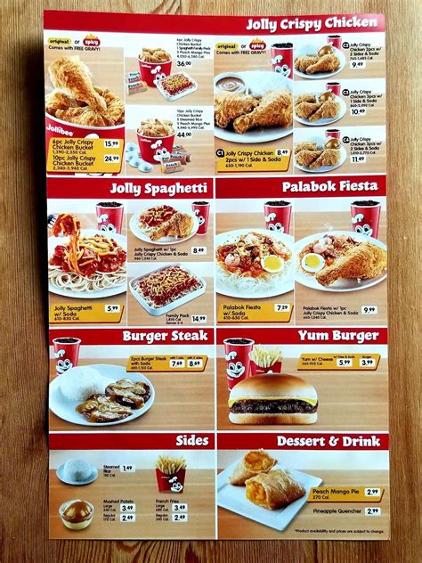 jollibee menu | Jollibee Vincom Menu Gi V v Khuyn
