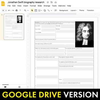 jonathan swift biography summary worksheet answers