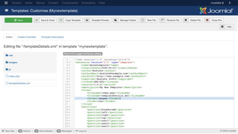 Joomla Template Installation