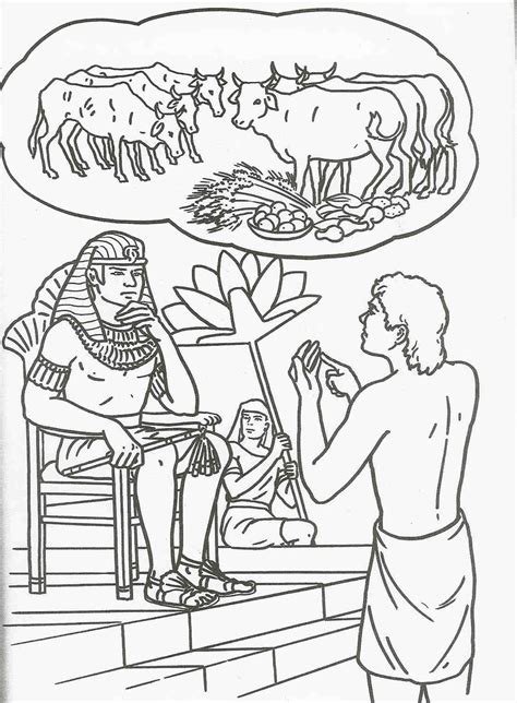 joseph interprets pharaohs dream coloring page