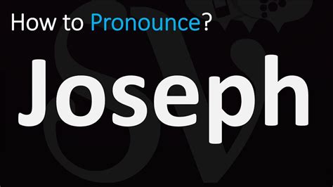 joseph pronunciation