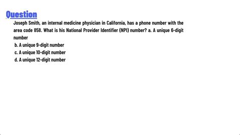 Joseph Smith Npi Number