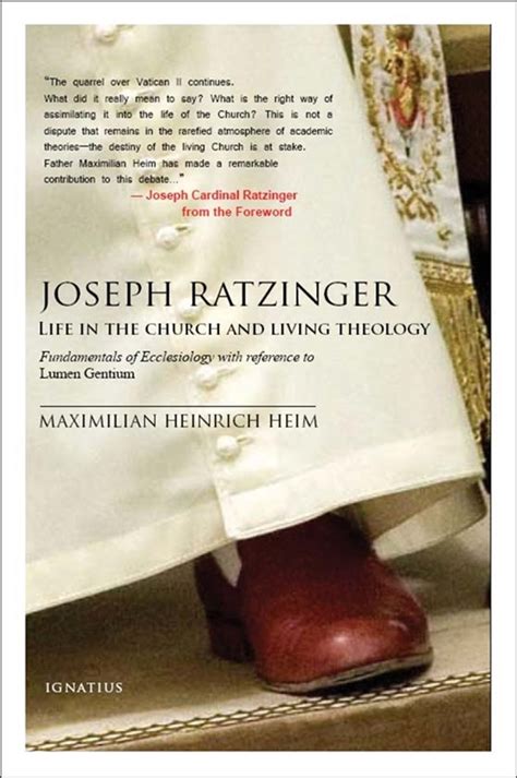 Read Online Joseph Ratzinger Life In The Church And Living Theology 